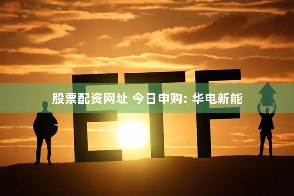 股票配资网址 今日申购: 华电新能