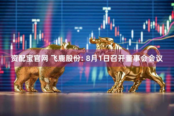资配宝官网 飞鹿股份: 8月1日召开董事会会议